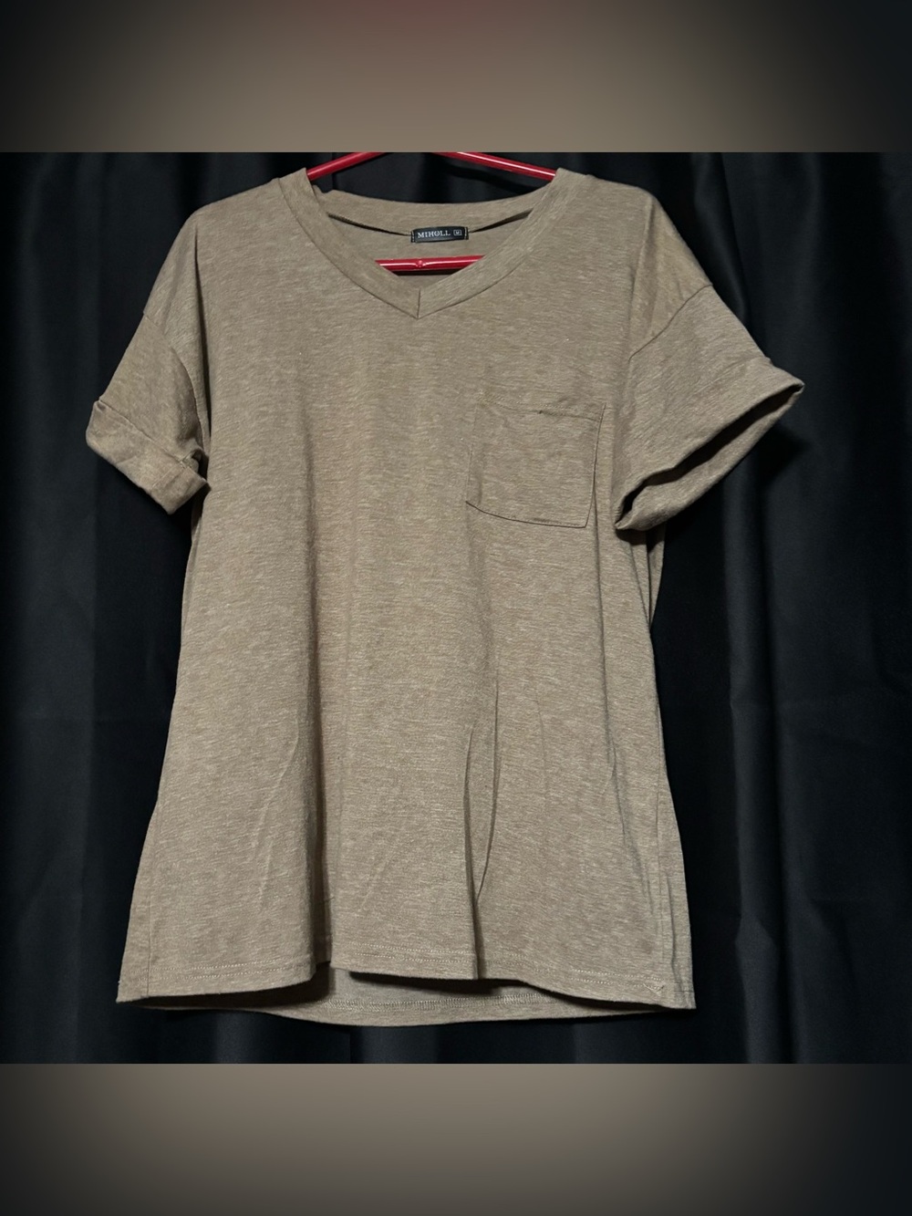 🎃5 for $25🎃 MiHoll Light Olive Green Cuffed Short Sleeve Shirt